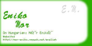 eniko mor business card